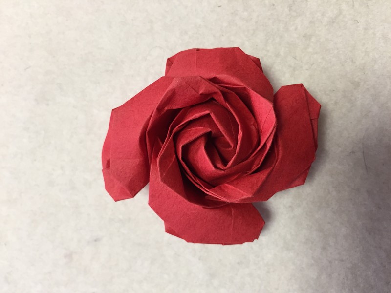 薔薇の折り紙のプレゼント